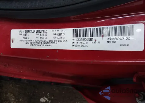 2012 Dodge Avenger Se from USA, damaged, VIN 1C3CDZAB2CN141637